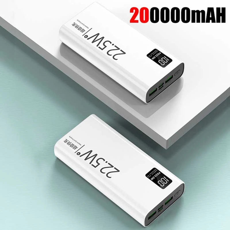 Lenovo 200000mAh 22.5w Large Capacity Portable Super Fast Power Bank Digital Display External Battery For Magsafe For iphone