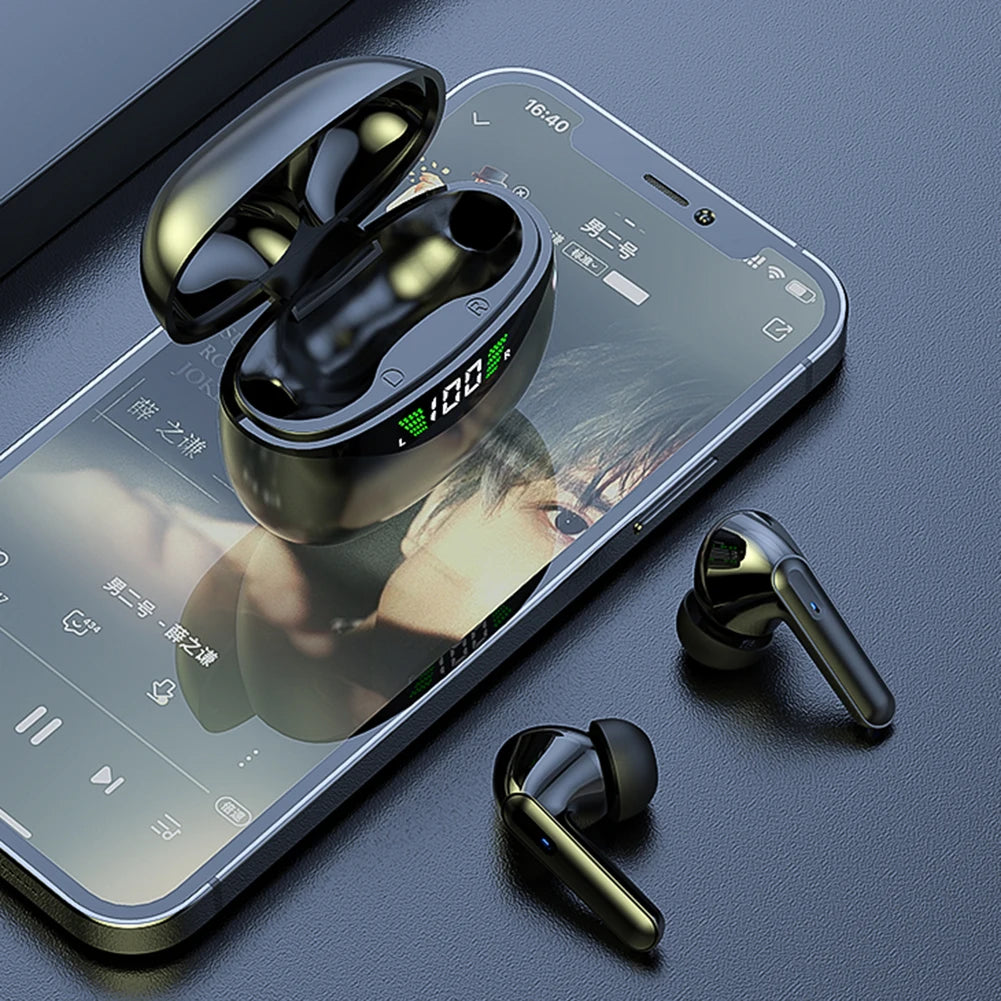 Wireless Headphones Touch Control Hands-free Earbuds IPX5 Waterproof Bluetooth-Compatible 5.1 Sport Gaming Headsets