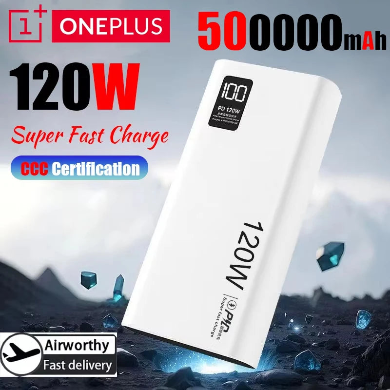 Oneplus CCC Certification Powerbank 120W Fast Charging 200000mAh High Capacity Power Bank Portable External Battery For Iphone