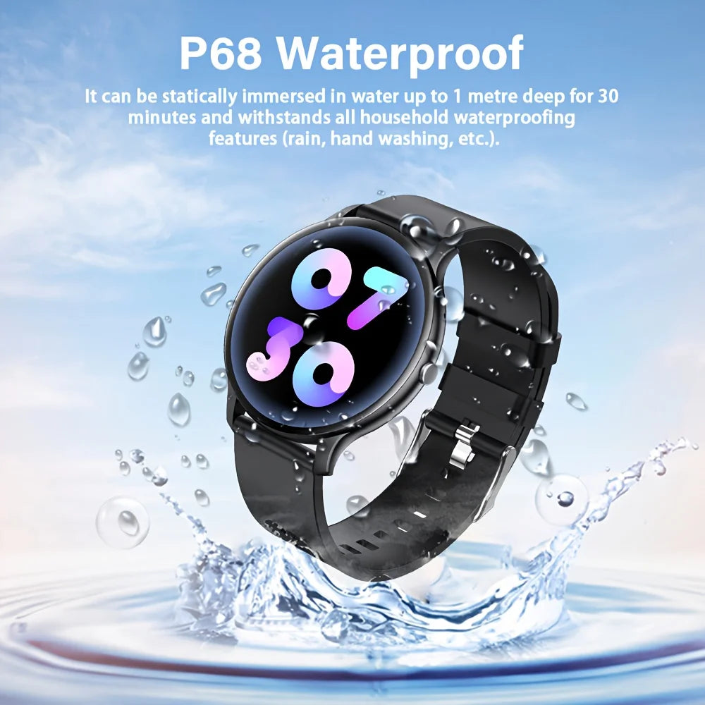 LAXASFIT Smart Watch 1.46 HD Screen Heart Rate Monitor Sports Fitness Watch IP68 Waterproof Bluetooth Android IOS Smart Watch
