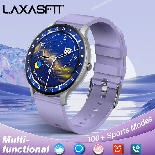 LAXASFIT 2025 Women's Smart Watch Bluetooth Talk 1.46 Touch Screen Health Monitoring IP68 Waterproof Men's Fitness Smartwatch
