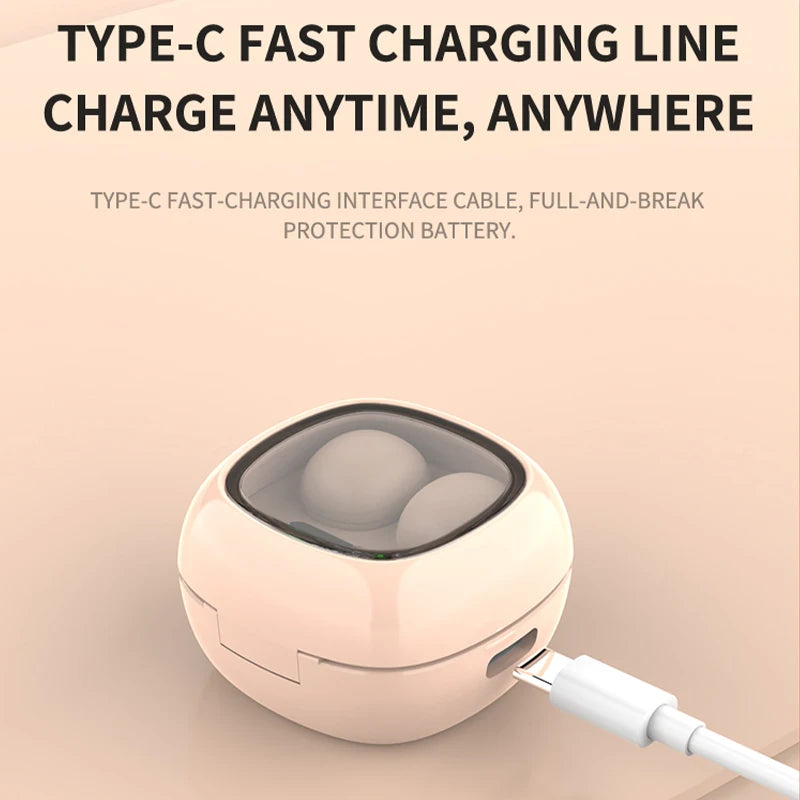 SHUKE Hidden Bluetooth Headset TWS Wireless Headphones Mini Sleep Earbuds Noise Reduction Earbuds HiFi Stereo Music Earphones