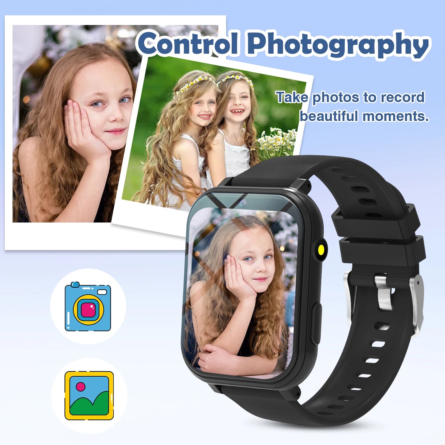 New Fashion Smart Watch For Children Games HD Screen Camera Flashlight Sleep Monitor Alarm Kids Birthday Holiday Gift Boy Girl