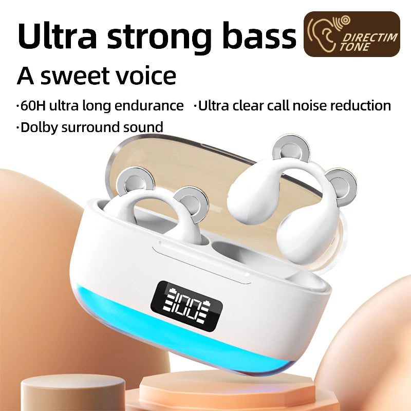 2024 TWS Bluetooth Earbuds 60H standby time BT5.3 HD Sound, 7ms Low Latency Gaming, Directional Sound Control, IP4 Waterproof