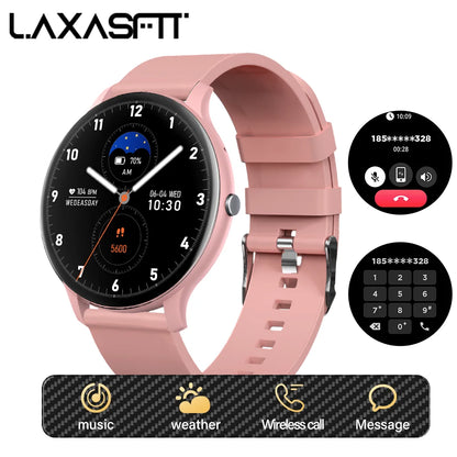 LAXASFIT Smart Watch 1.46 HD Screen Heart Rate Monitor Sports Fitness Watch IP68 Waterproof Bluetooth Android IOS Smart Watch