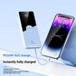 20000mAh Power Bank  Large Capacity With 4 Cables Fast Charging Portable Battery Charger for iPhone Samsung Xiaomi