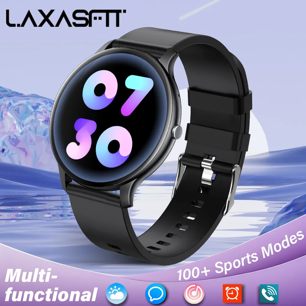 LAXASFIT 2025 Women's Smart Watch Bluetooth Talk 1.46 Touch Screen Health Monitoring IP68 Waterproof Men's Fitness Smartwatch
