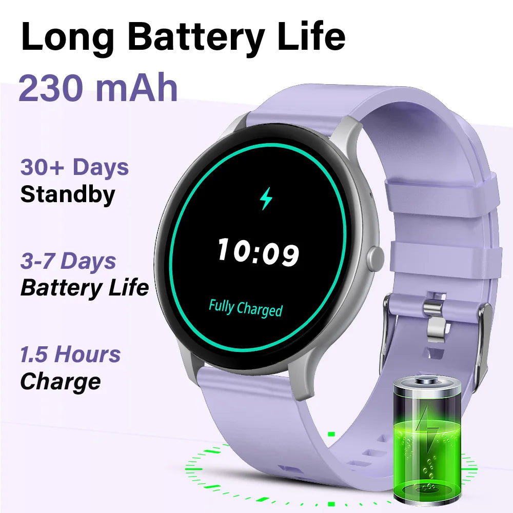 LAXASFIT 2025 Women's Smart Watch Bluetooth Talk 1.46 Touch Screen Health Monitoring IP68 Waterproof Men's Fitness Smartwatch