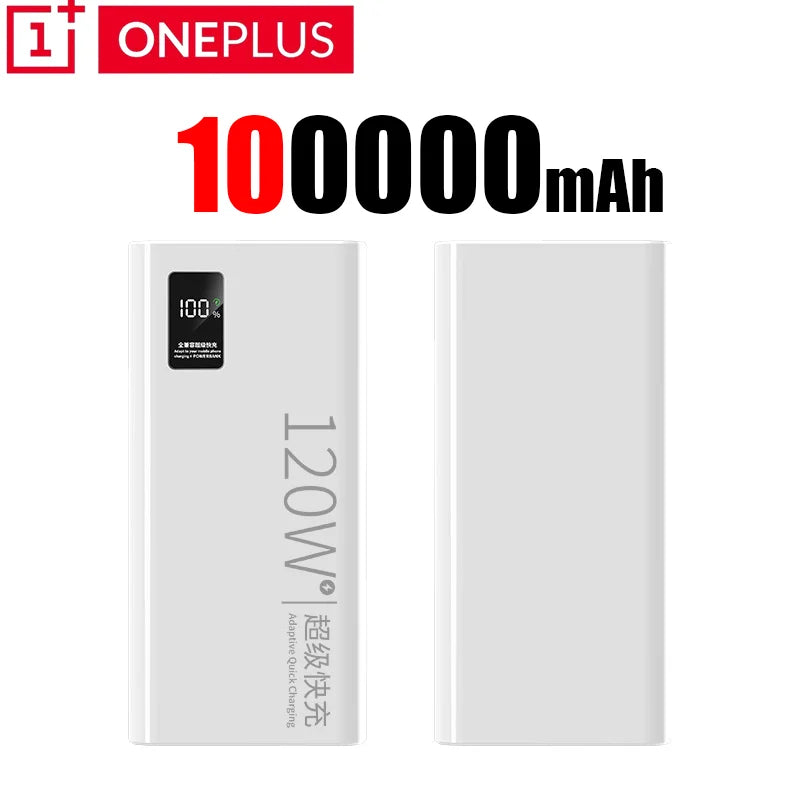 Oneplus CCC Certification Powerbank 120W Fast Charging 200000mAh High Capacity Power Bank Portable External Battery For Iphone