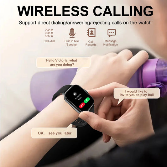 Popular new smartwatch, call and message reminders. Multiple sports modes, holiday gift.