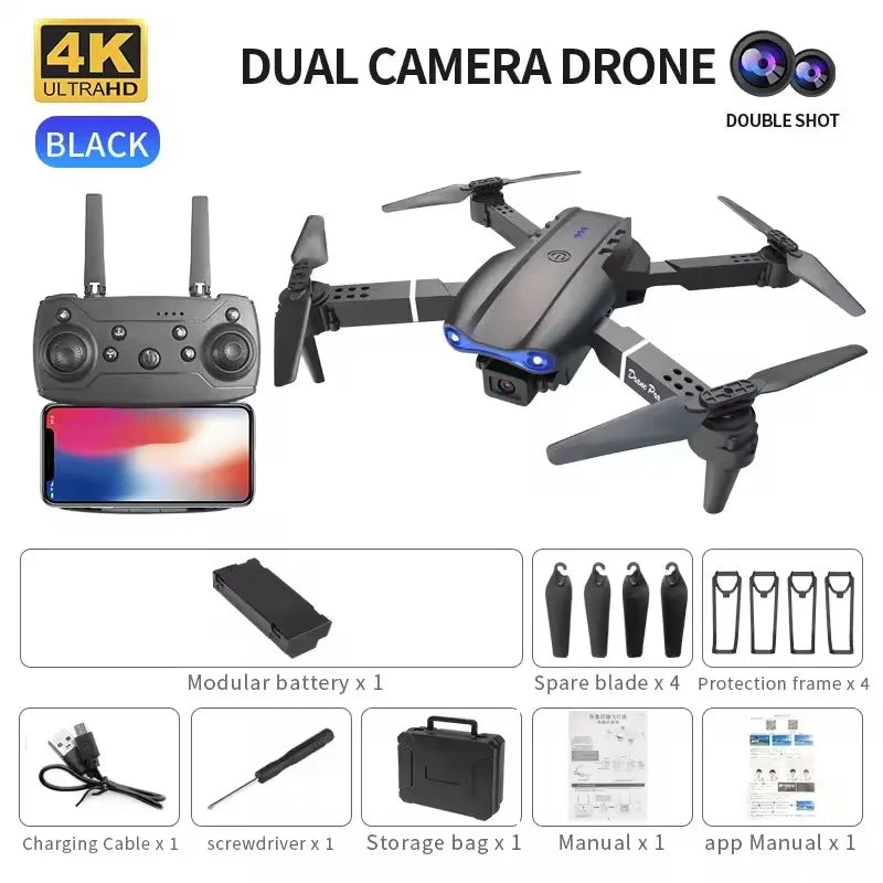 E99 Pro K3 Drone Quadcopter Remote Control Handle Four Axis Aircraft HD 6K Photography UAV Altitude Fixation Helicopter Toys
